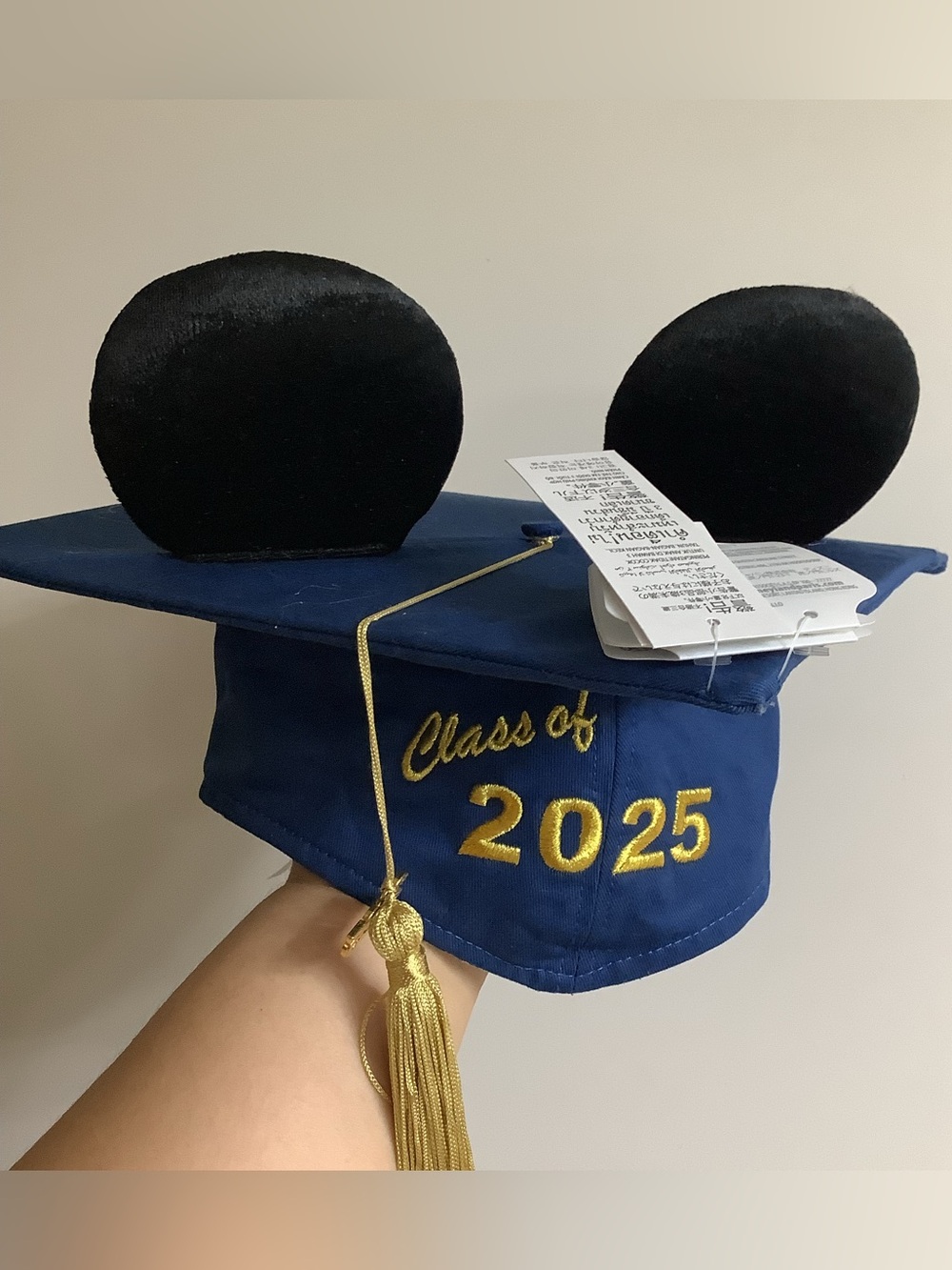 Disney Parks Mickey Mouse Graduation Cap Ear Hat Class of 2025 NWT